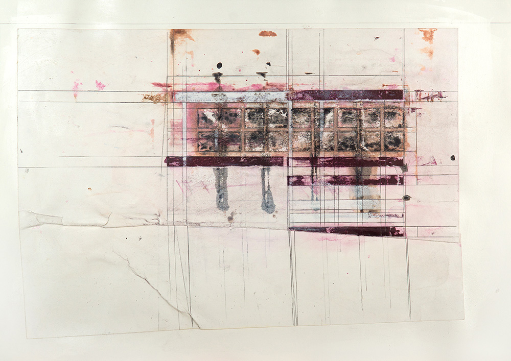 Abstract pencil and screen print art by Stephen Ritter reflecting the spiritual awakening process.