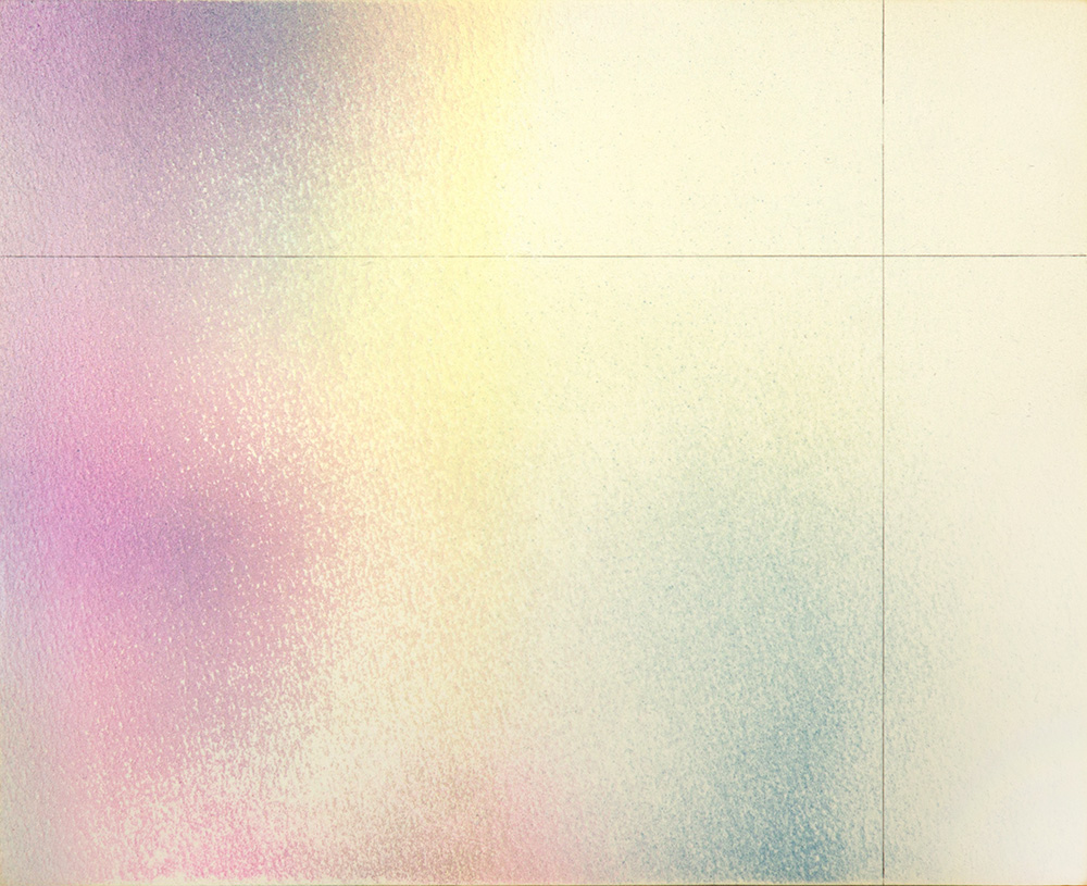 An abstract pencil and acrylic painting by Stephen Ritter reflecting the spiritual awakening process.