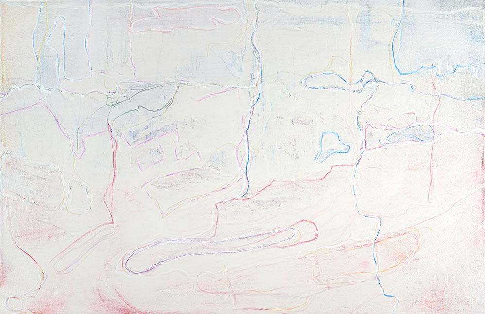 An abstract pencil and acrylic painting by Stephen Ritter reflecting the spiritual awakening process.