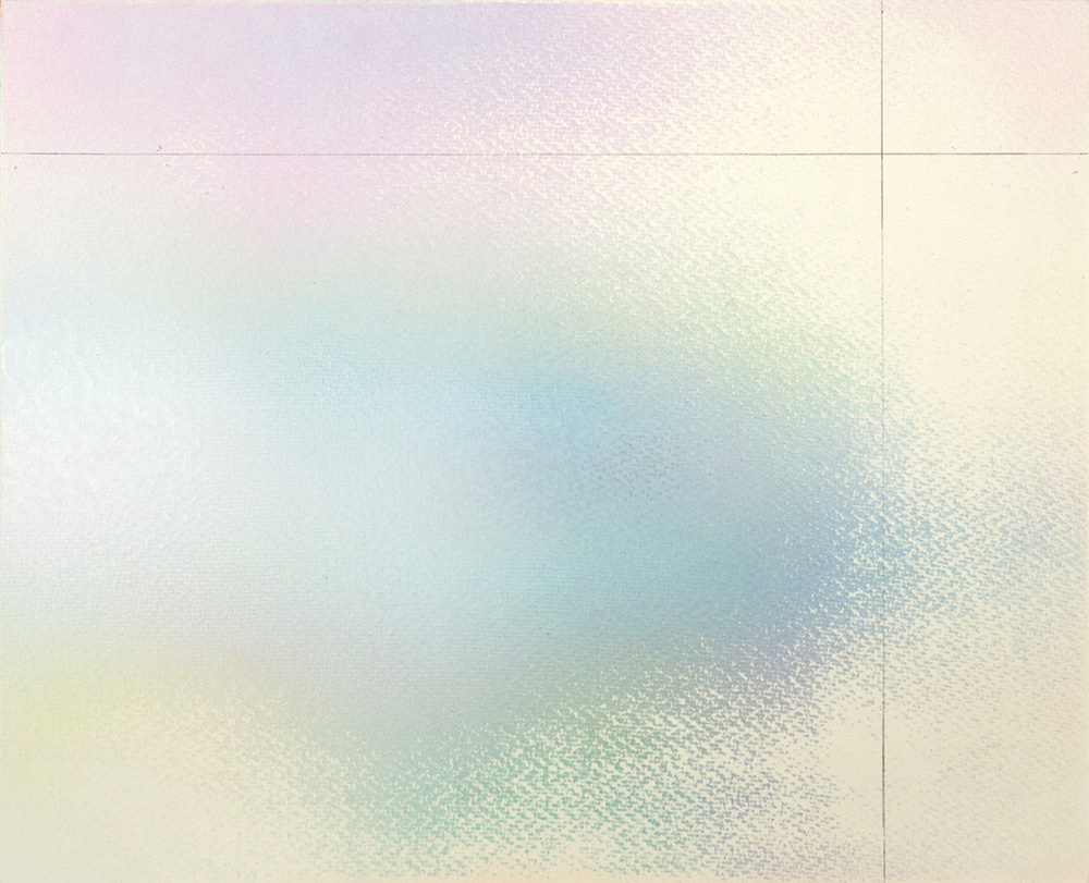 An abstract pencil and acrylic painting by Stephen Ritter reflecting the spiritual awakening process.