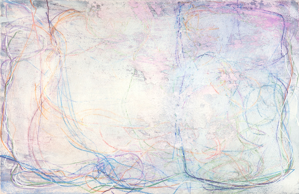 Abstract mixed media art by Stephen Ritter reflecting the spiritual awakening process.